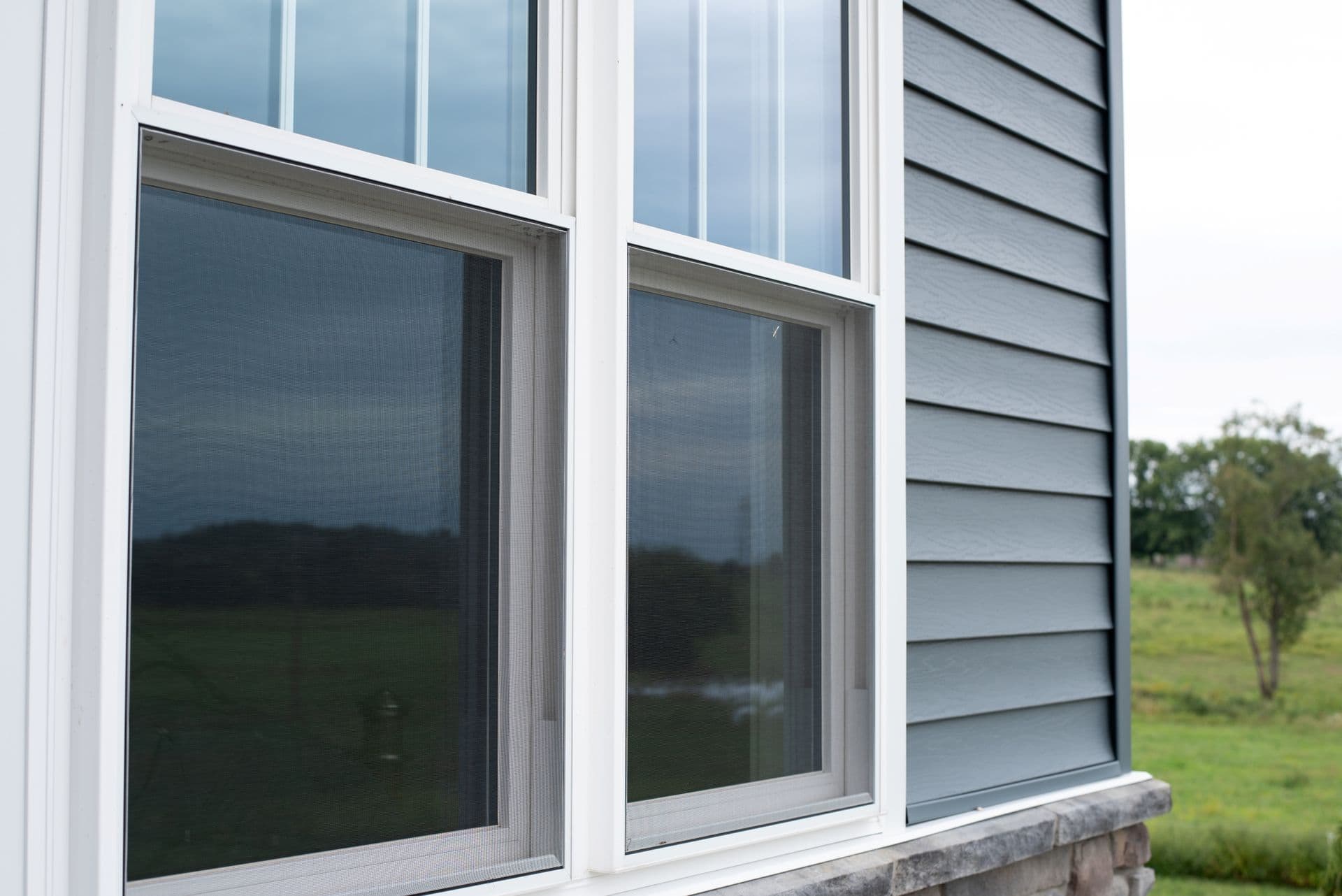 A close-up of Endure Double-Hung replacement windows.